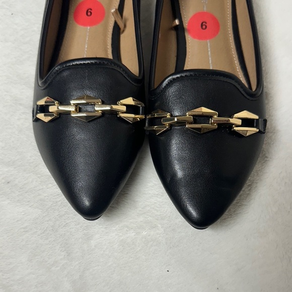 Report Black Loafers with Gold Chain Detail - Picture 2 of 10